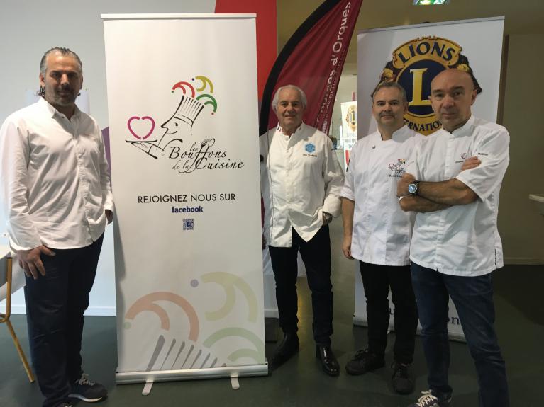 Les Chefs Charles Fontès**, Guy Prouhèze*, Pascal Sagot et Laurent Pourcel* cuisinent ensemble